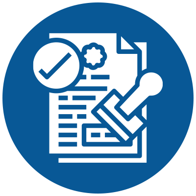 Affidavits Icon - Stamped Document